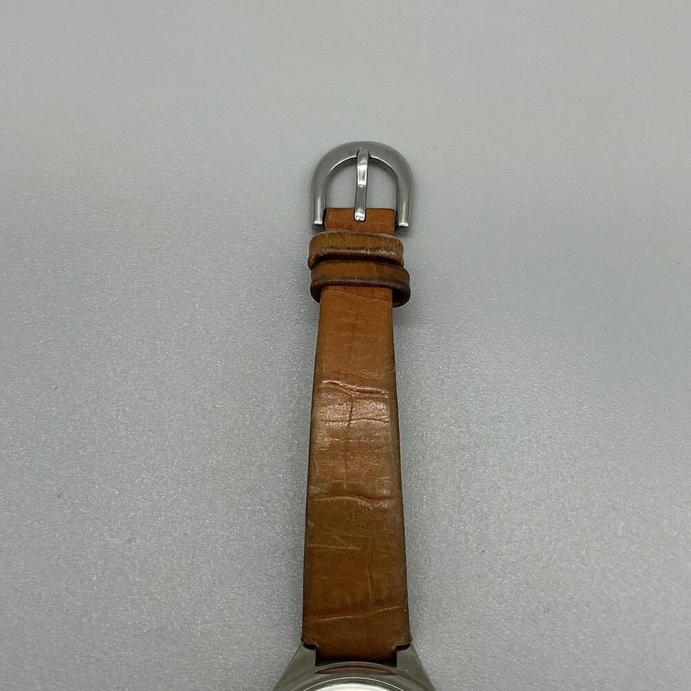 Carriage By Timex Womens Watch 30mm White Dial Brown Leather New Battery